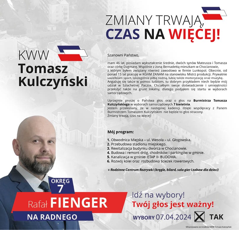 Sylwetki kandydatów do Rady Miejskiej, odc. 7: Rafał Fienger 
